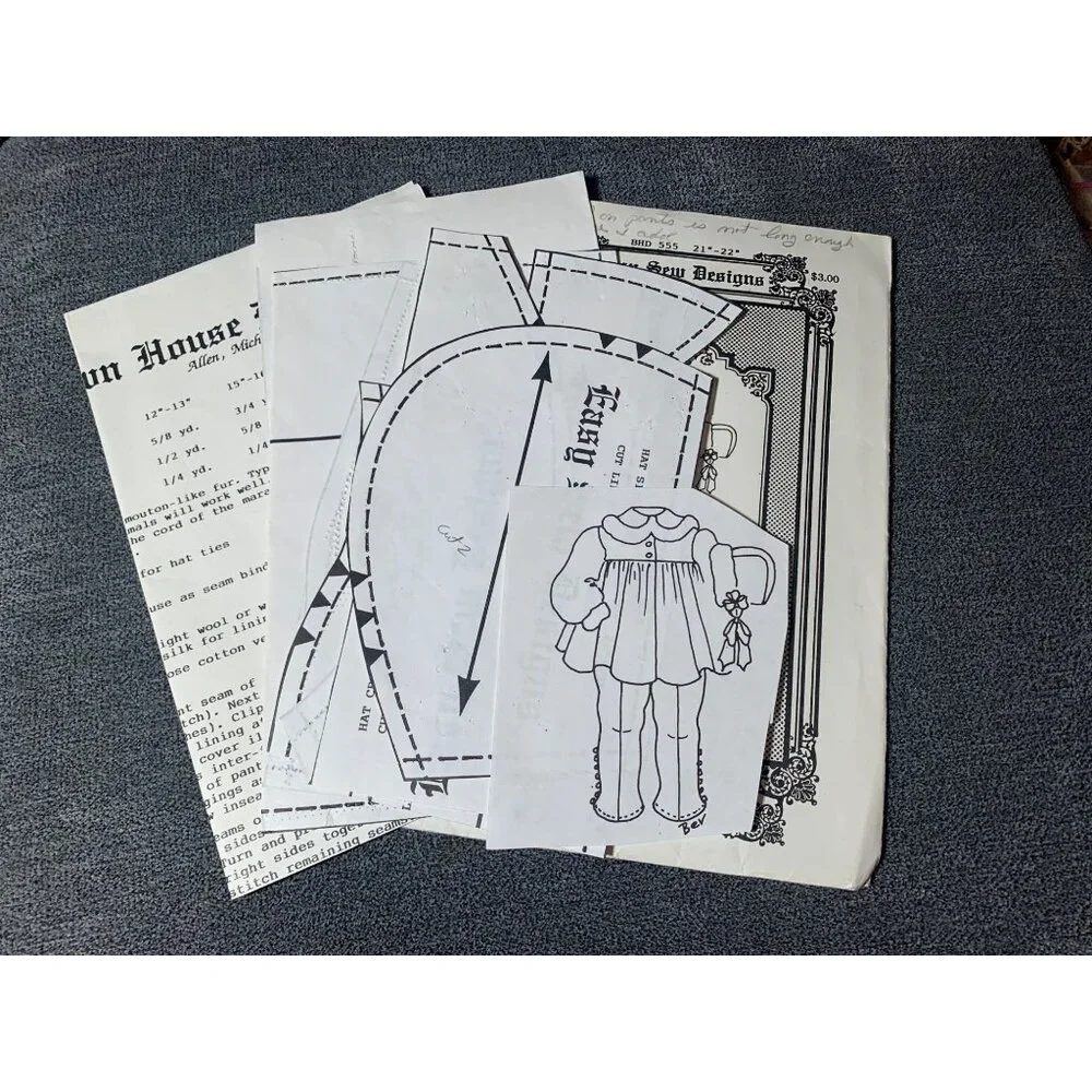 Easy Sew Designs Doll Clothing Pattern BHD 555 21